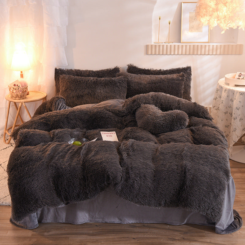 thick mink velvet duvet Mink Velvet Bedding Fabric – Twill Weave, Reactive Dyeing, 90% Polyester, Plain Pattern