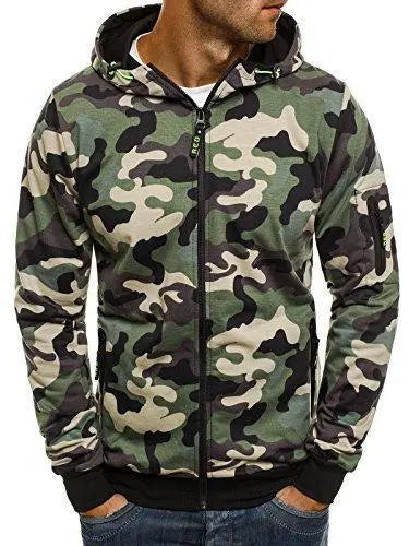 Cardigan à capuche camouflage