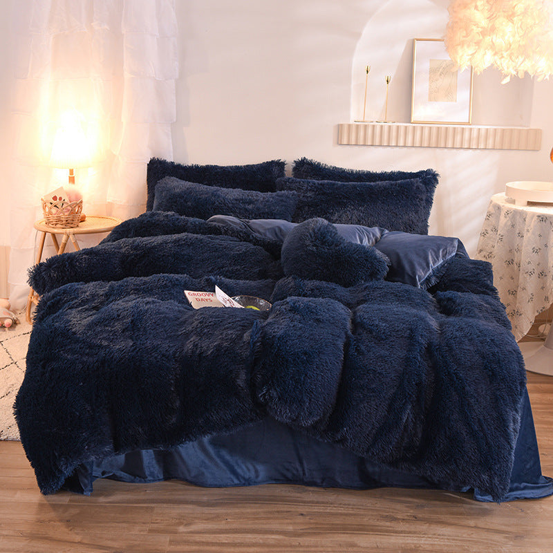 thick mink velvet duvet Mink Velvet Bedding Fabric – Twill Weave, Reactive Dyeing, 90% Polyester, Plain Pattern