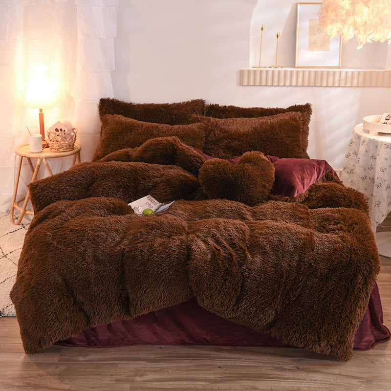 thick mink velvet duvet Mink Velvet Bedding Fabric – Twill Weave, Reactive Dyeing, 90% Polyester, Plain Pattern