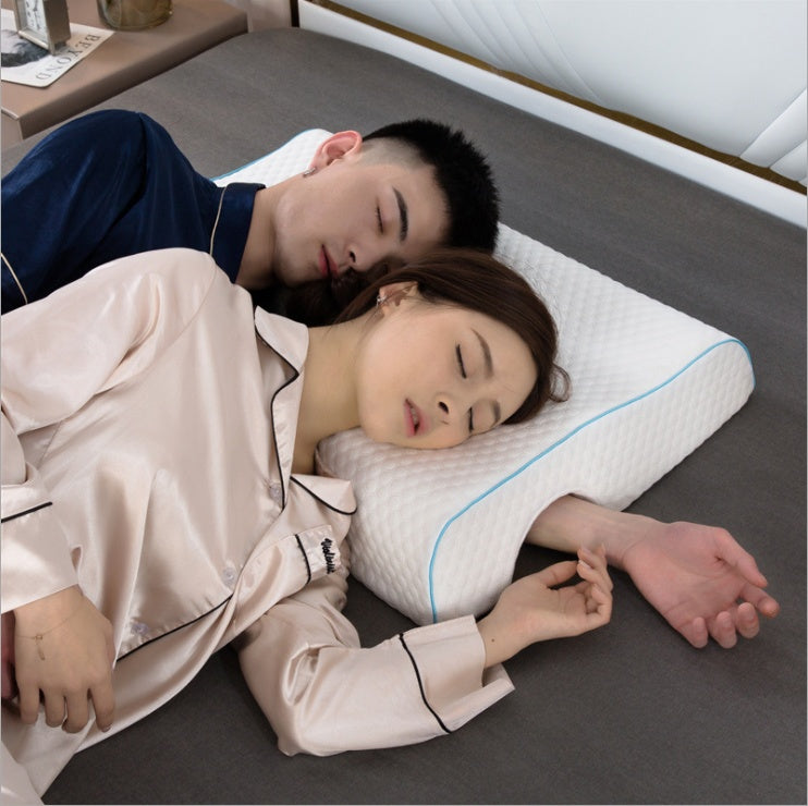 Ergonomic Memory Foam Pillow, Romantic Rest Pillow for Couples, Cervical Cushion